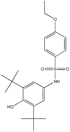 N-(3,5-ditert-butyl-4-hydroxyphenyl)-4-ethoxybenzenesulfonamide Struktur