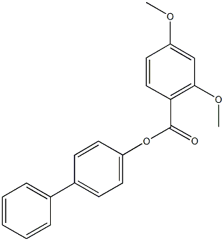 [1,1'-biphenyl]-4-yl 2,4-dimethoxybenzoate Struktur