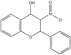 3-nitro-2-phenyl-4-chromanol Struktur