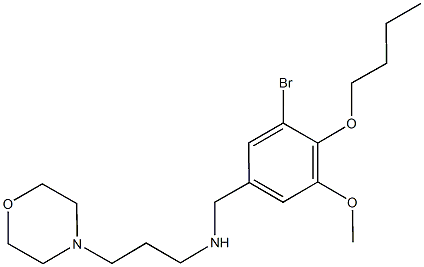 N-(3-bromo-4-butoxy-5-methoxybenzyl)-N-[3-(4-morpholinyl)propyl]amine Struktur