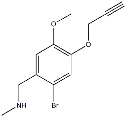 N-[2-bromo-5-methoxy-4-(2-propynyloxy)benzyl]-N-methylamine Struktur