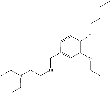 N-(4-butoxy-3-ethoxy-5-iodobenzyl)-N-[2-(diethylamino)ethyl]amine Struktur