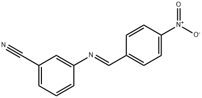 3-({4-nitrobenzylidene}amino)benzonitrile Struktur