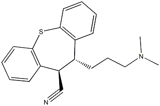 11-[3-(dimethylamino)propyl]-10,11-dihydrodibenzo[b,f]thiepine-10-carbonitrile Struktur