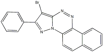 1-bromo-2-phenylnaphtho[2,1-e]pyrazolo[5,1-c][1,2,4]triazine Struktur