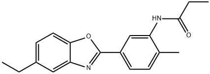 N-[5-(5-ethyl-1,3-benzoxazol-2-yl)-2-methylphenyl]propanamide Struktur