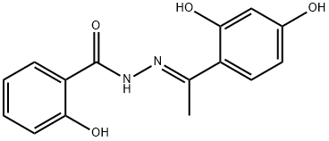 N'-[1-(2,4-dihydroxyphenyl)ethylidene]-2-hydroxybenzohydrazide Struktur