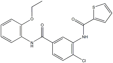 N-{2-chloro-5-[(2-ethoxyanilino)carbonyl]phenyl}-2-thiophenecarboxamide Struktur