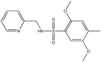 2,5-dimethoxy-4-methyl-N-(2-pyridinylmethyl)benzenesulfonamide Struktur