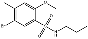 5-bromo-2-methoxy-4-methyl-N-propylbenzenesulfonamide Struktur