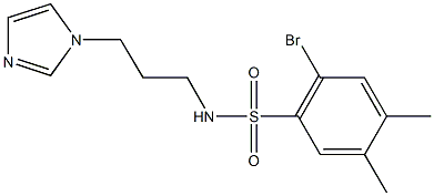 2-bromo-N-[3-(1H-imidazol-1-yl)propyl]-4,5-dimethylbenzenesulfonamide Struktur