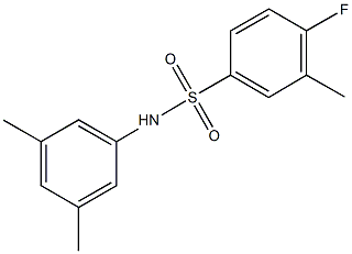 N-(3,5-dimethylphenyl)-4-fluoro-3-methylbenzenesulfonamide Struktur