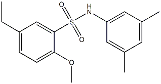 N-(3,5-dimethylphenyl)-5-ethyl-2-methoxybenzenesulfonamide Struktur