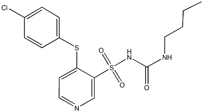 3-({[(butylamino)carbonyl]amino}sulfonyl)-4-[(4-chlorophenyl)sulfanyl]pyridine Struktur