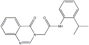 N-(2-isopropylphenyl)-2-(4-oxo-3(4H)-quinazolinyl)acetamide Struktur