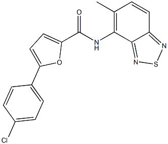 5-(4-chlorophenyl)-N-(5-methyl-2,1,3-benzothiadiazol-4-yl)-2-furamide Struktur