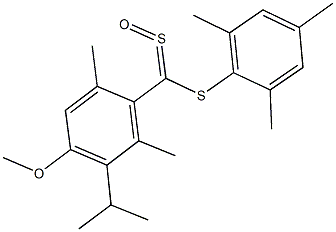 2-isopropyl-4-[(mesitylsulfanyl)(sulfinyl)methyl]-1-methoxy-3,5-dimethylbenzene Struktur