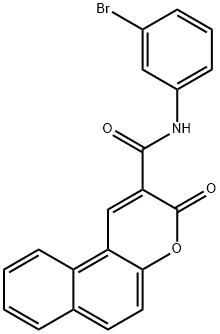 N-(3-bromophenyl)-3-oxo-3H-benzo[f]chromene-2-carboxamide Struktur