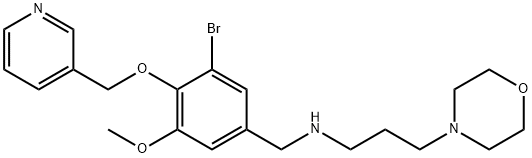 N-[3-bromo-5-methoxy-4-(3-pyridinylmethoxy)benzyl]-N-[3-(4-morpholinyl)propyl]amine Struktur