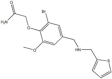 2-(2-bromo-6-methoxy-4-{[(2-thienylmethyl)amino]methyl}phenoxy)acetamide Struktur