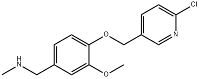 N-{4-[(6-chloro-3-pyridinyl)methoxy]-3-methoxybenzyl}-N-methylamine Struktur