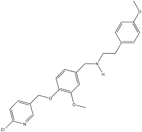 N-{4-[(6-chloro-3-pyridinyl)methoxy]-3-methoxybenzyl}-N-[2-(4-methoxyphenyl)ethyl]amine Struktur