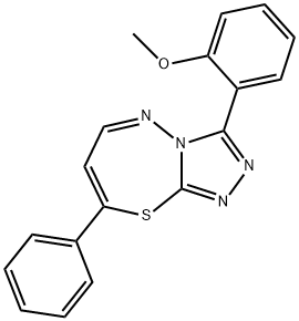 methyl 2-(8-phenyl[1,2,4]triazolo[3,4-b][1,3,4]thiadiazepin-3-yl)phenyl ether Struktur