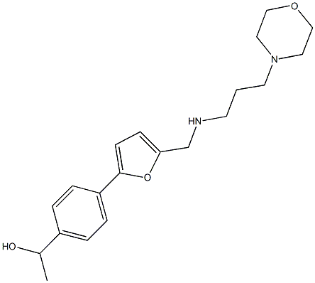 1-{4-[5-({[3-(4-morpholinyl)propyl]amino}methyl)-2-furyl]phenyl}ethanol Struktur