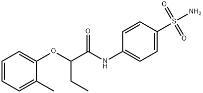 N-[4-(aminosulfonyl)phenyl]-2-(2-methylphenoxy)butanamide Struktur