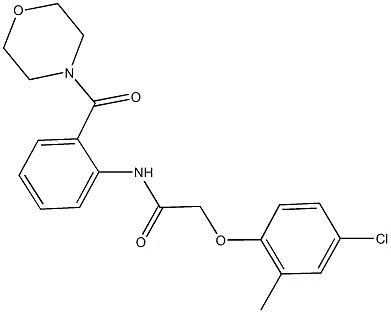 2-(4-chloro-2-methylphenoxy)-N-[2-(4-morpholinylcarbonyl)phenyl]acetamide Struktur