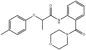 2-(4-methylphenoxy)-N-[2-(4-morpholinylcarbonyl)phenyl]propanamide Struktur