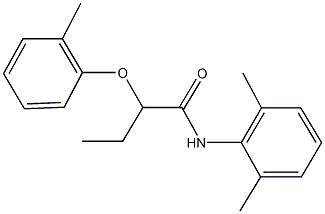 N-(2,6-dimethylphenyl)-2-(2-methylphenoxy)butanamide Struktur