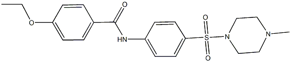 4-ethoxy-N-{4-[(4-methyl-1-piperazinyl)sulfonyl]phenyl}benzamide Struktur