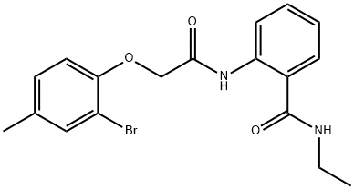 2-{[(2-bromo-4-methylphenoxy)acetyl]amino}-N-ethylbenzamide Struktur