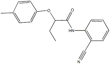 N-(2-cyanophenyl)-2-(4-methylphenoxy)butanamide Struktur