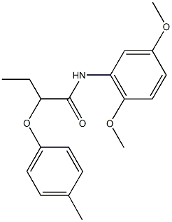 N-(2,5-dimethoxyphenyl)-2-(4-methylphenoxy)butanamide Struktur