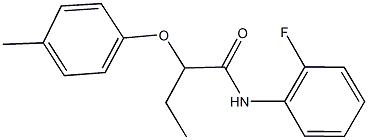 N-(2-fluorophenyl)-2-(4-methylphenoxy)butanamide Struktur