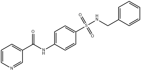 N-{4-[(benzylamino)sulfonyl]phenyl}nicotinamide Struktur