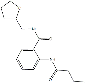 2-(butyrylamino)-N-(tetrahydro-2-furanylmethyl)benzamide Struktur