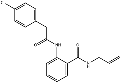 N-allyl-2-{[(4-chlorophenyl)acetyl]amino}benzamide Struktur