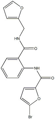 5-bromo-N-(2-{[(2-furylmethyl)amino]carbonyl}phenyl)-2-furamide Struktur