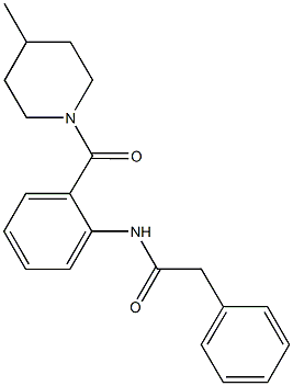 N-{2-[(4-methyl-1-piperidinyl)carbonyl]phenyl}-2-phenylacetamide Struktur