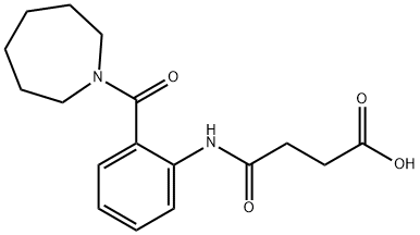 4-[2-(1-azepanylcarbonyl)anilino]-4-oxobutanoic acid Struktur