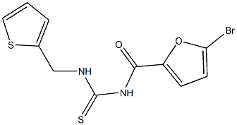 N-(5-bromo-2-furoyl)-N'-(2-thienylmethyl)thiourea Struktur