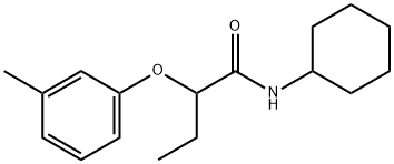 N-cyclohexyl-2-(3-methylphenoxy)butanamide Struktur