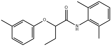 N-(2,6-dimethylphenyl)-2-(3-methylphenoxy)butanamide Struktur