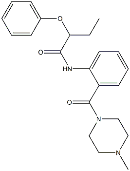 N-{2-[(4-methyl-1-piperazinyl)carbonyl]phenyl}-2-phenoxybutanamide Struktur