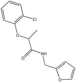 2-(2-chlorophenoxy)-N-(2-furylmethyl)propanamide Struktur