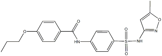 N-(4-{[(5-methyl-3-isoxazolyl)amino]sulfonyl}phenyl)-4-propoxybenzamide Struktur