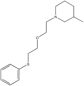 2-(3-methyl-1-piperidinyl)ethyl 2-(phenylsulfanyl)ethyl ether Struktur